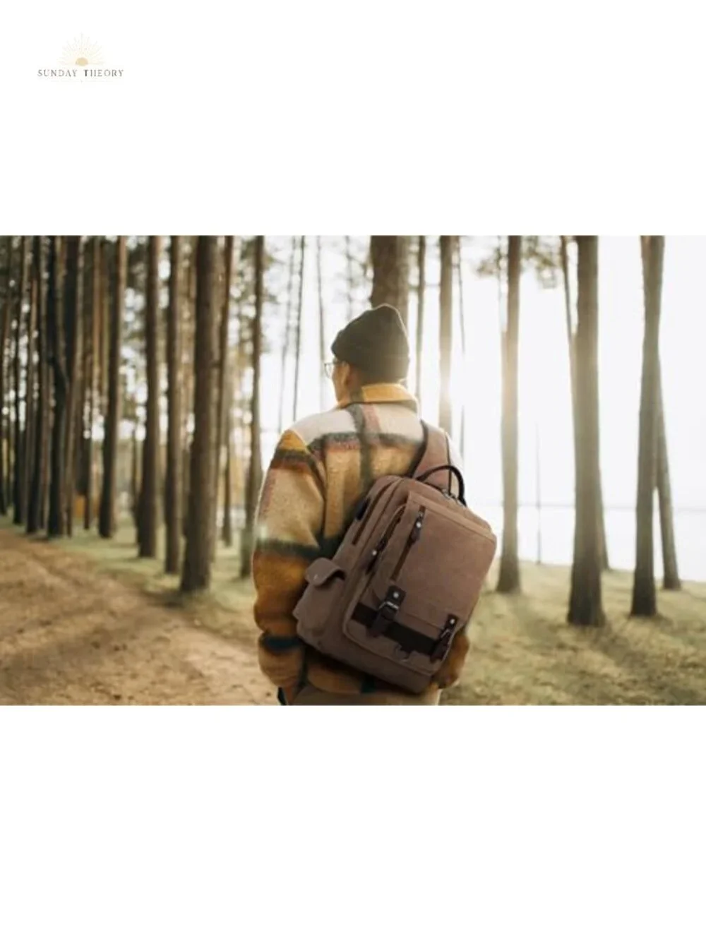 Canvas Messenger Bag with USB Charging and Anti-Theft Lock